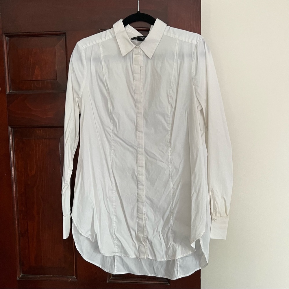 White House Black Market White Button Down